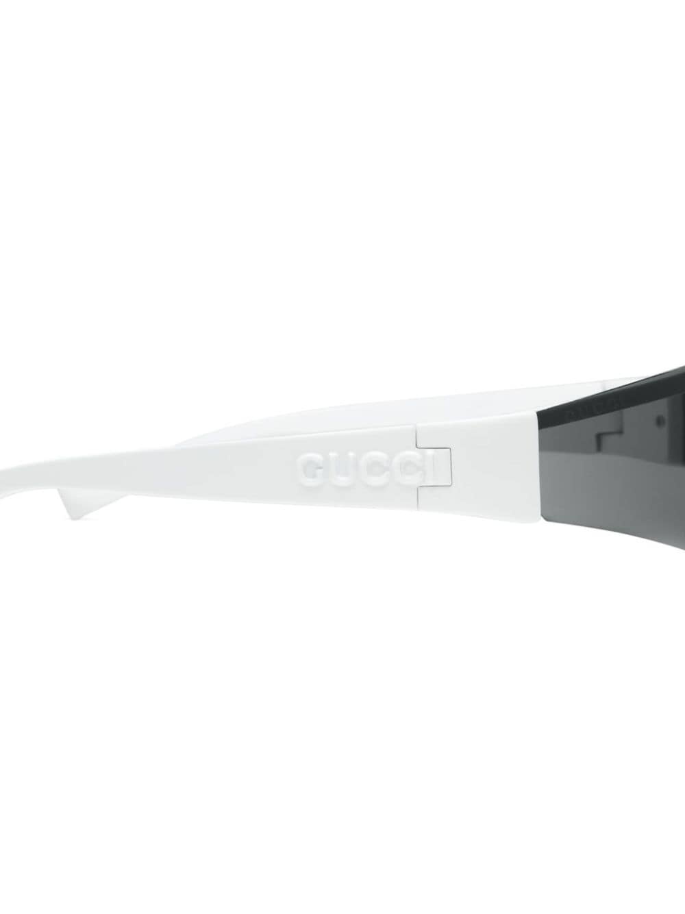 logo-embossed shield-frame sunglasses - 3