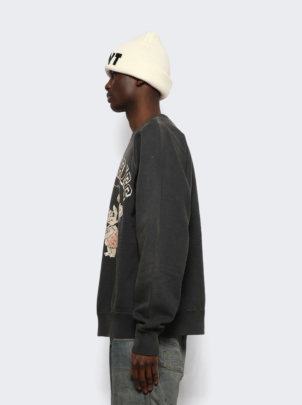 SAINT M×××××× Aries Crewneck Sweatshirt Black | REVERSIBLE