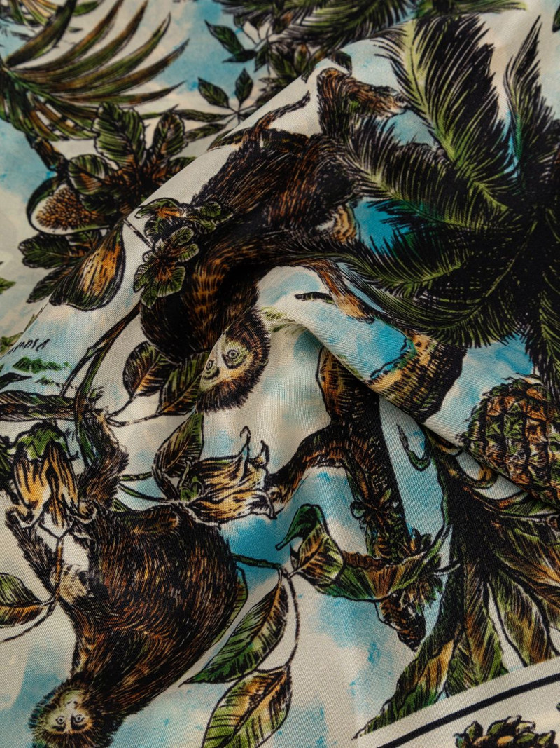 DSQUARED2 graphic-print silk scarf outlook