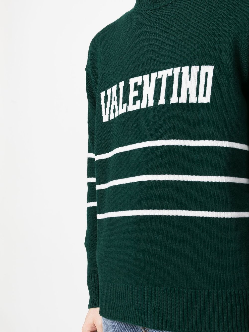 logo-intarsia crew-neck jumper - 5