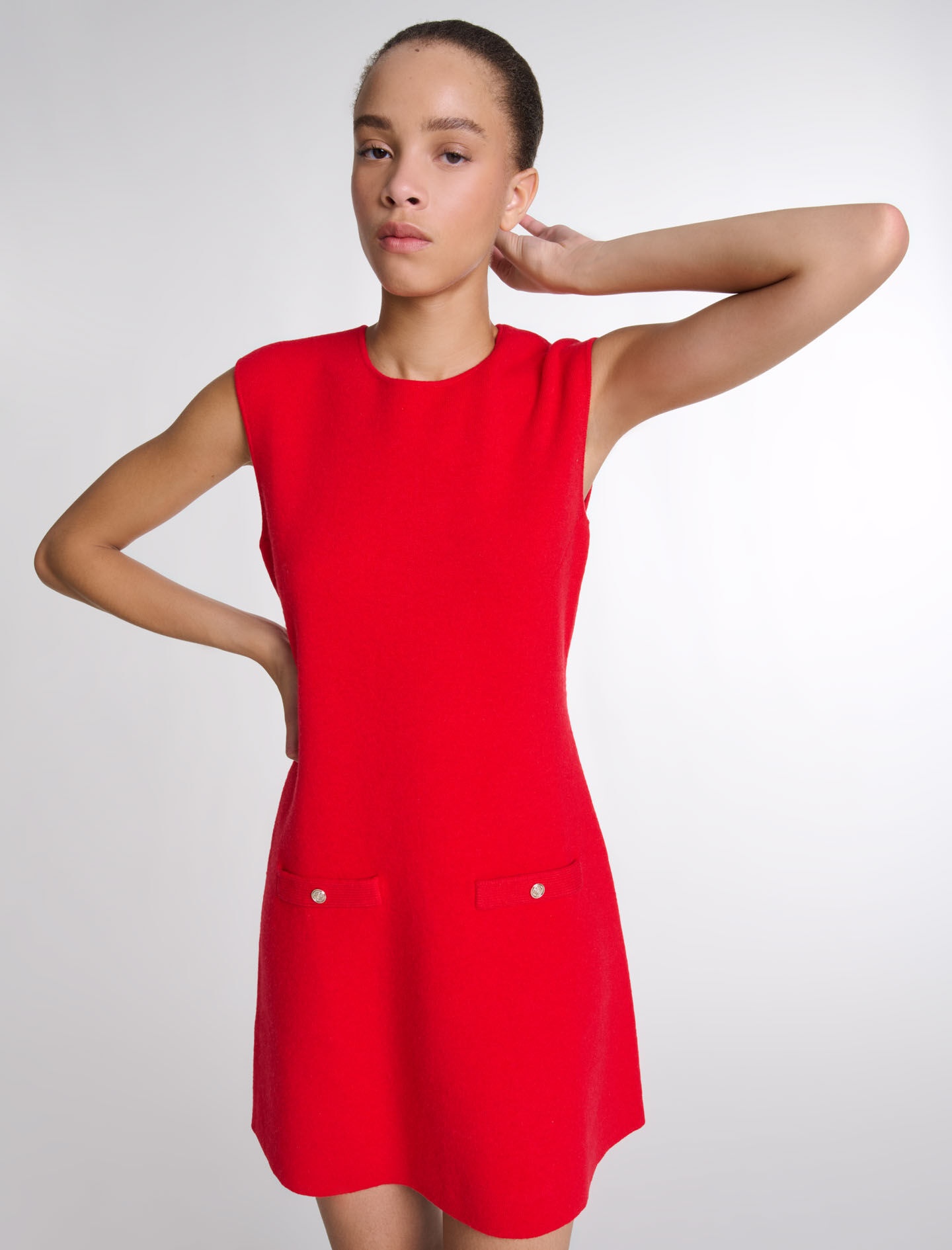 Knit 2-in-1 short dress - 7
