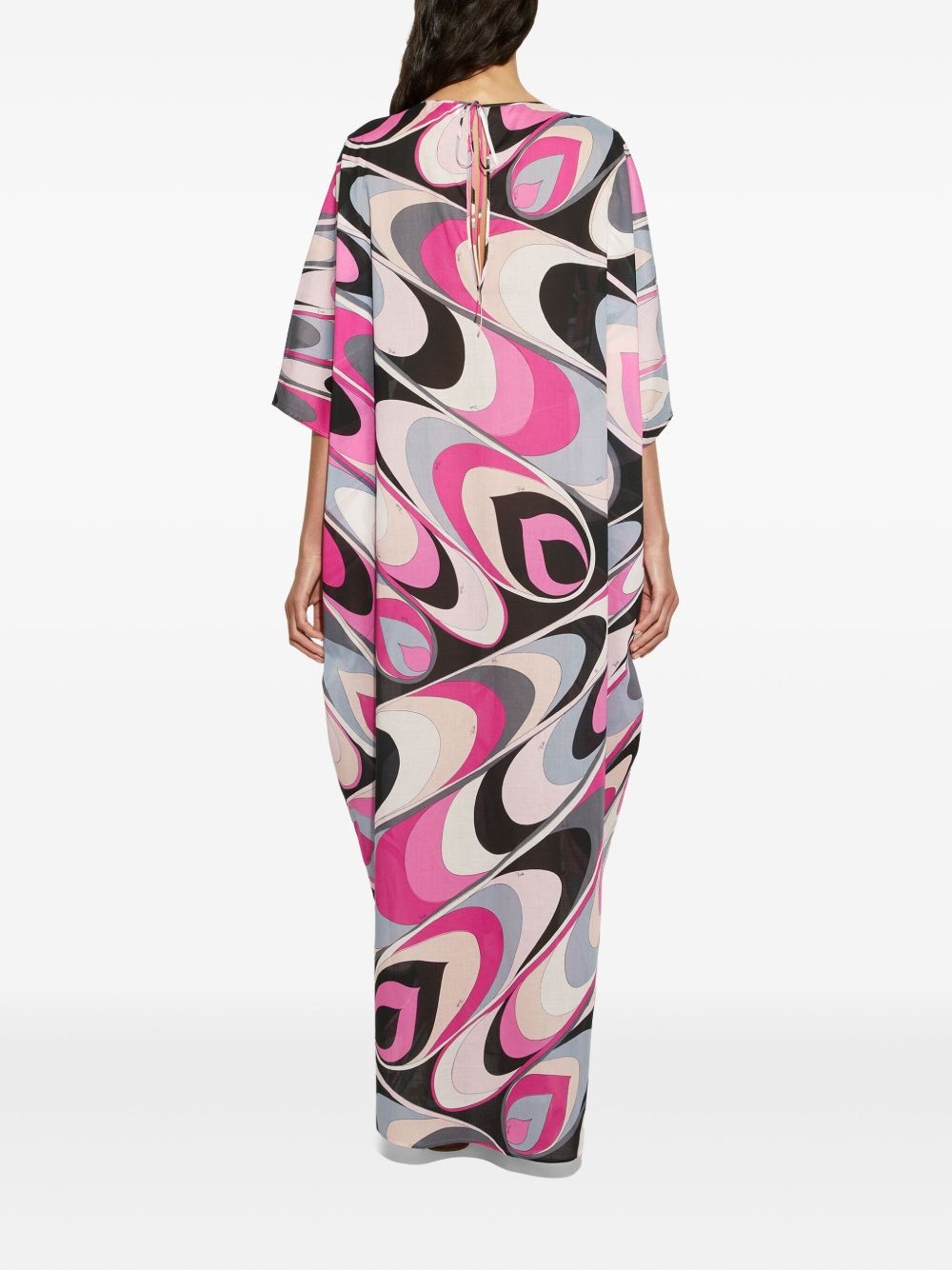 onde-print kaftan dress - 4