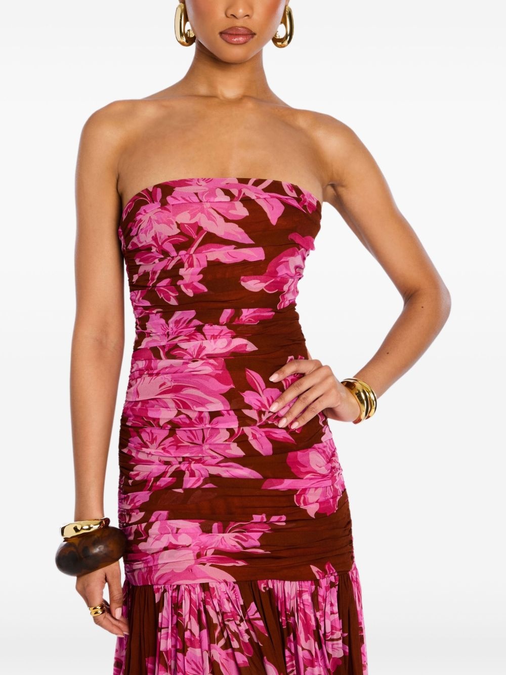 Teryn floral-ruffle maxi dress - 5