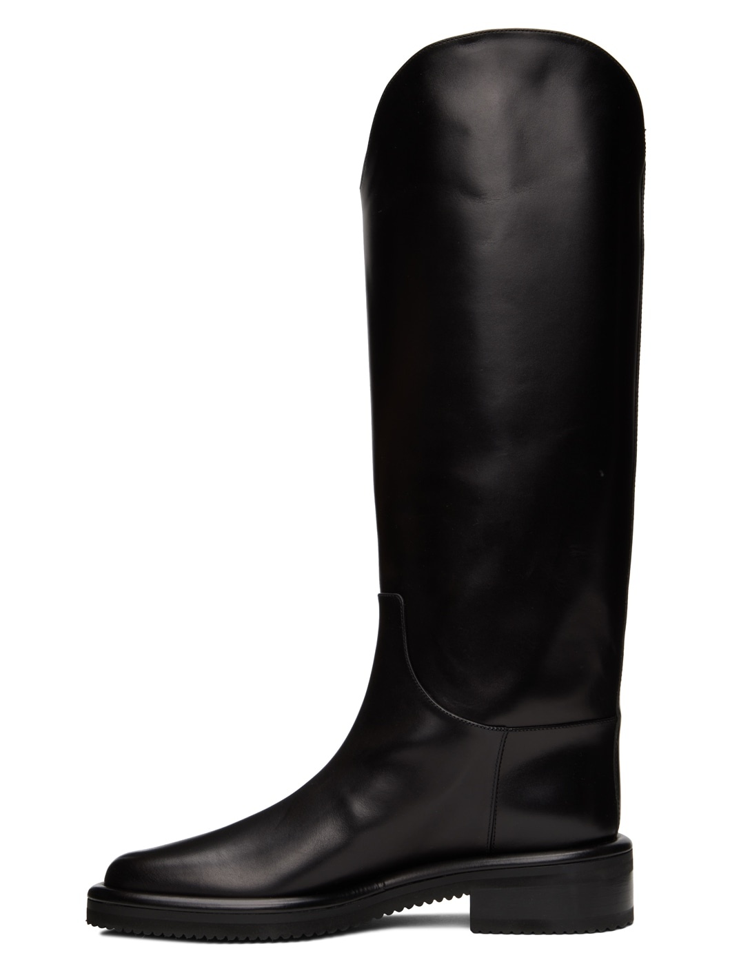 Black Pipe Riding Boots - 3