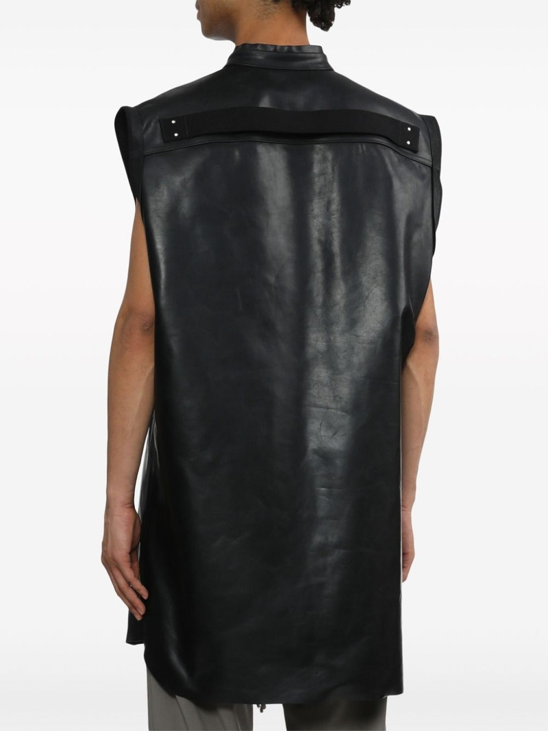 V-neck leather vest 4