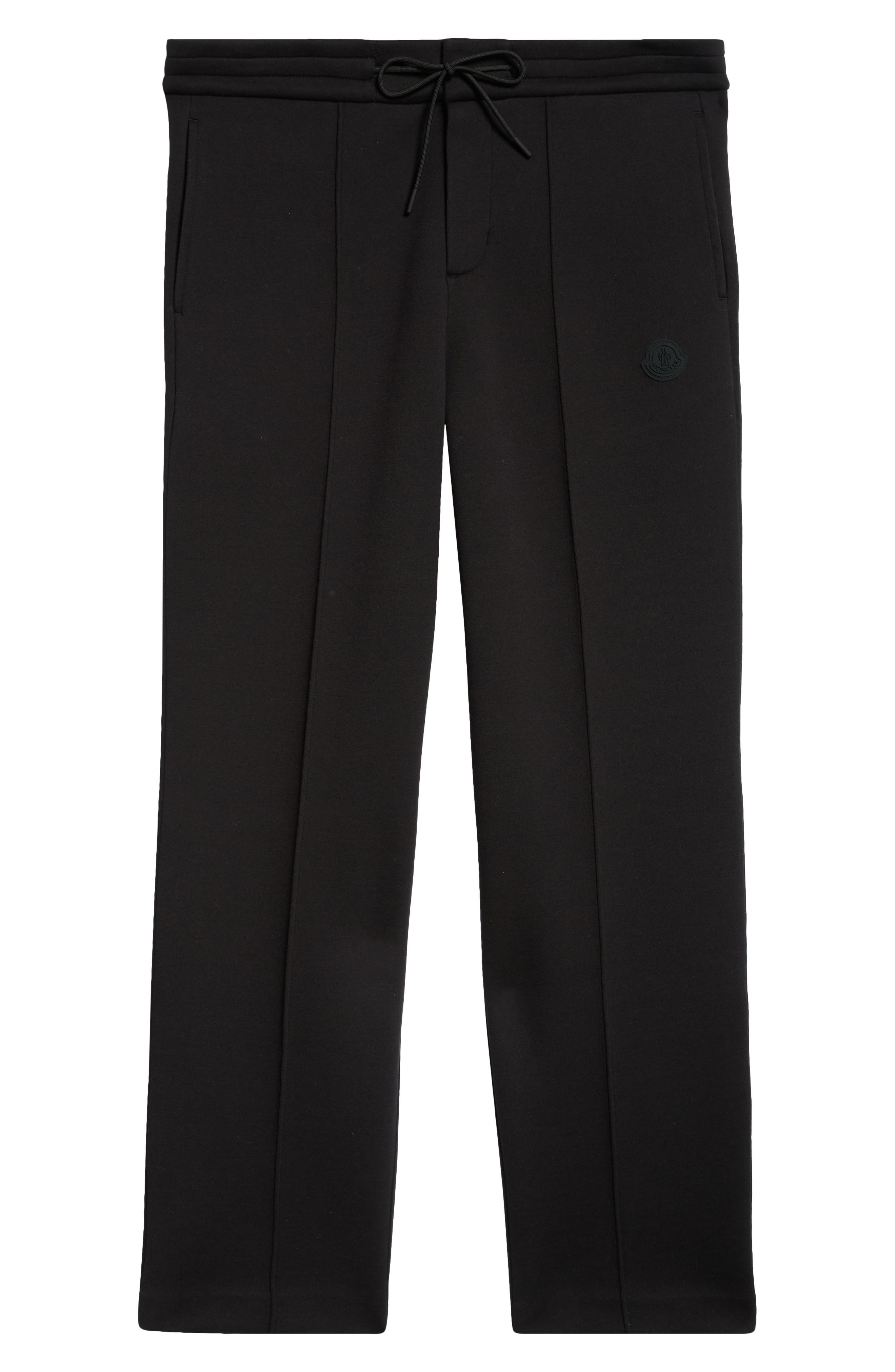 Moncler Logo Patch Pintuck Sweatpants in Black at Nordstrom - 5