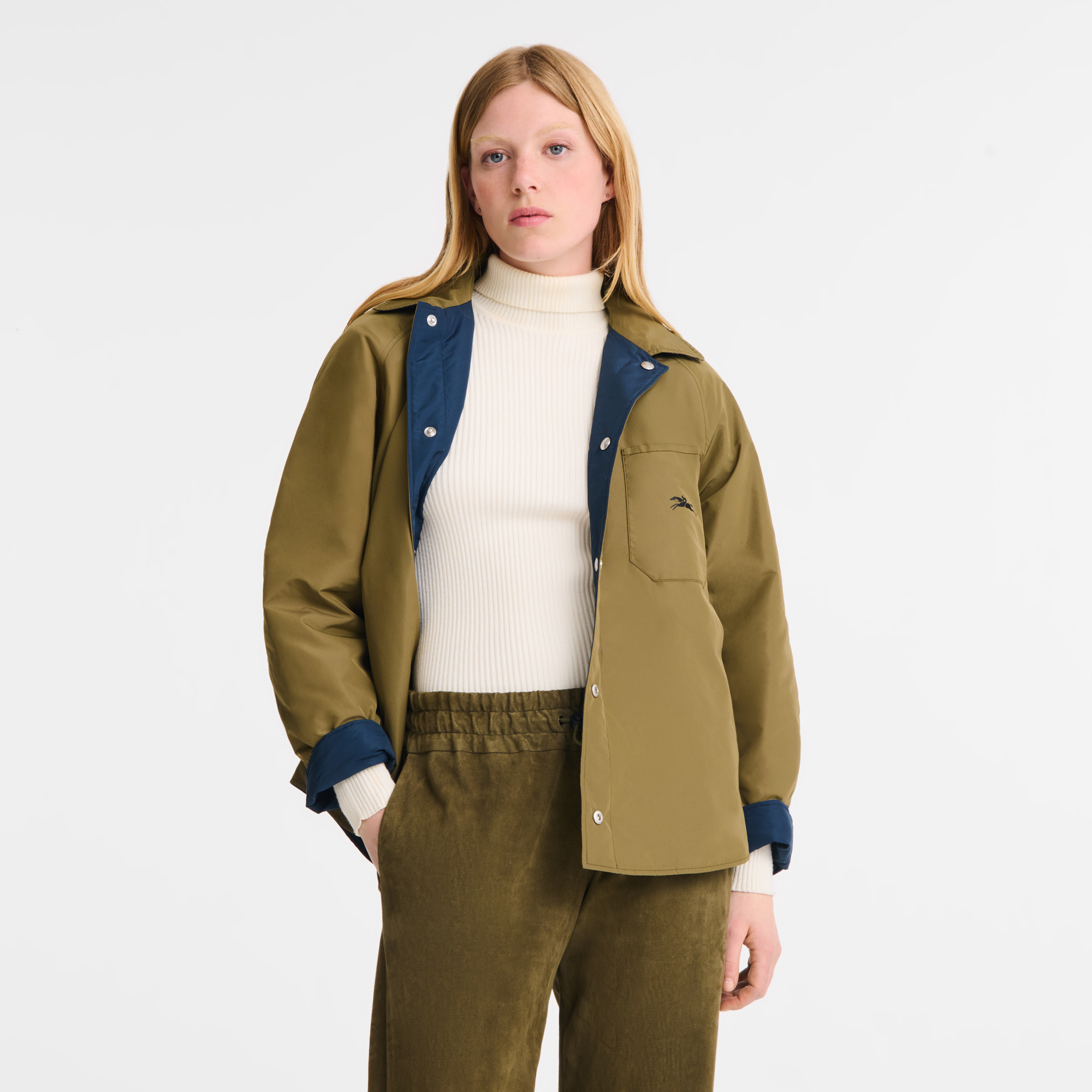 Padded blouson Navy/Artichoke - Technical taffeta - 5
