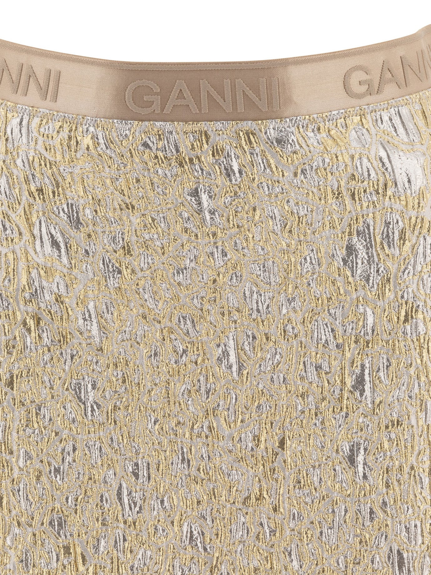 Ganni Gold And Silver Miniskirt - 3