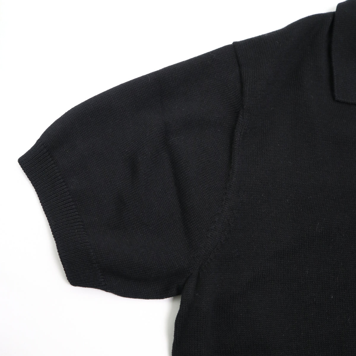Knit Polo Black Pima Cotton - 3