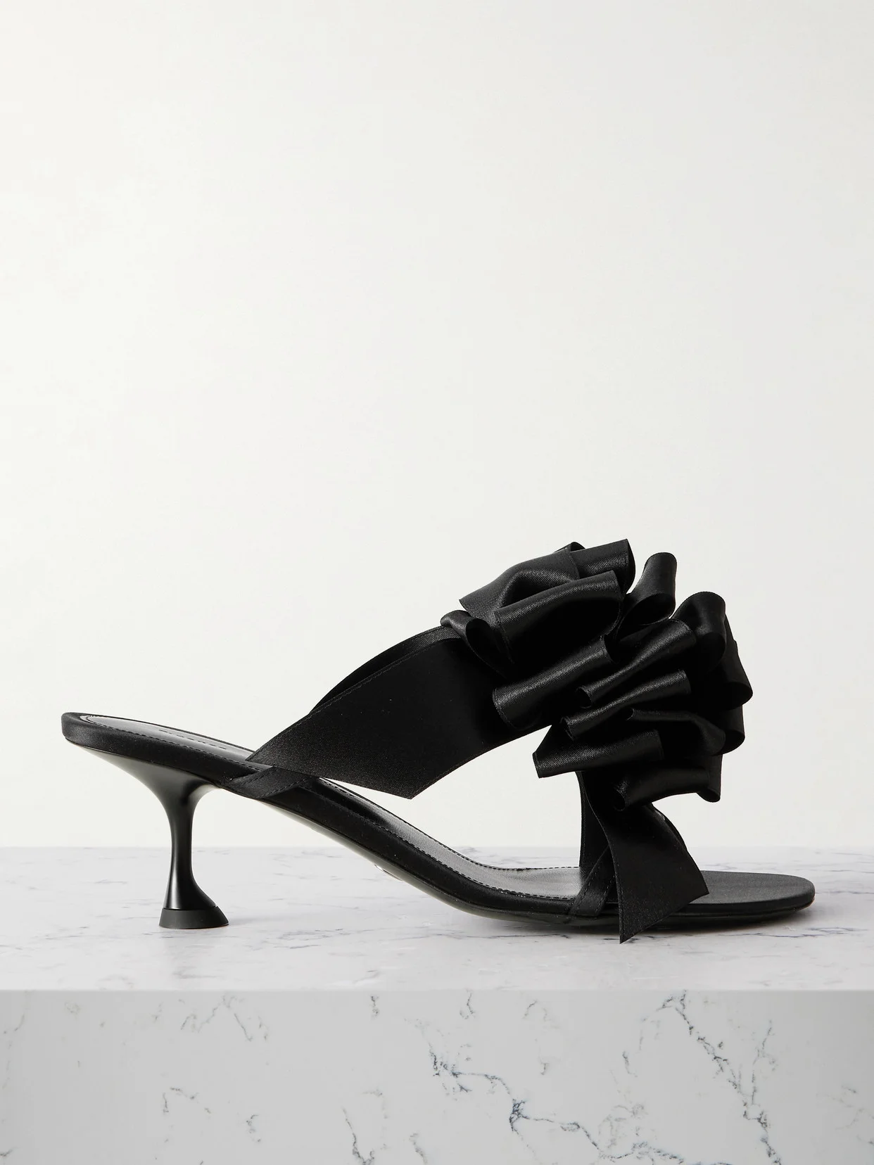 Tee Souvenir Bow-detailed Satin Mules - 1