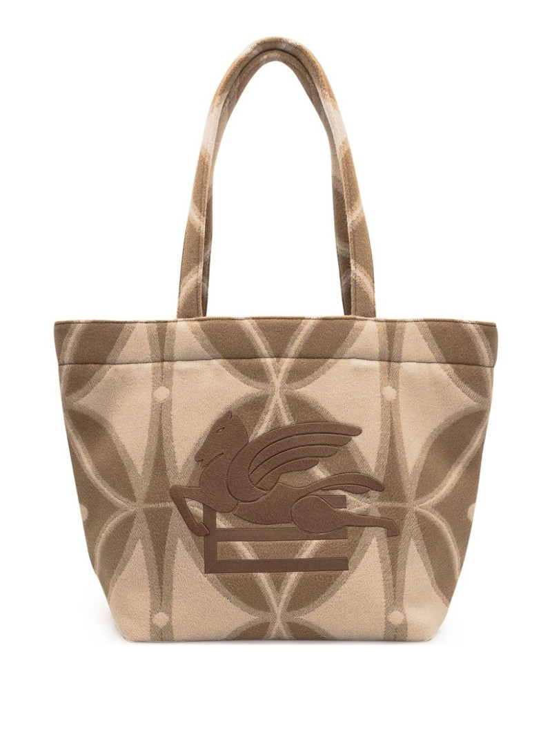 logo-embroidered tote bag 1