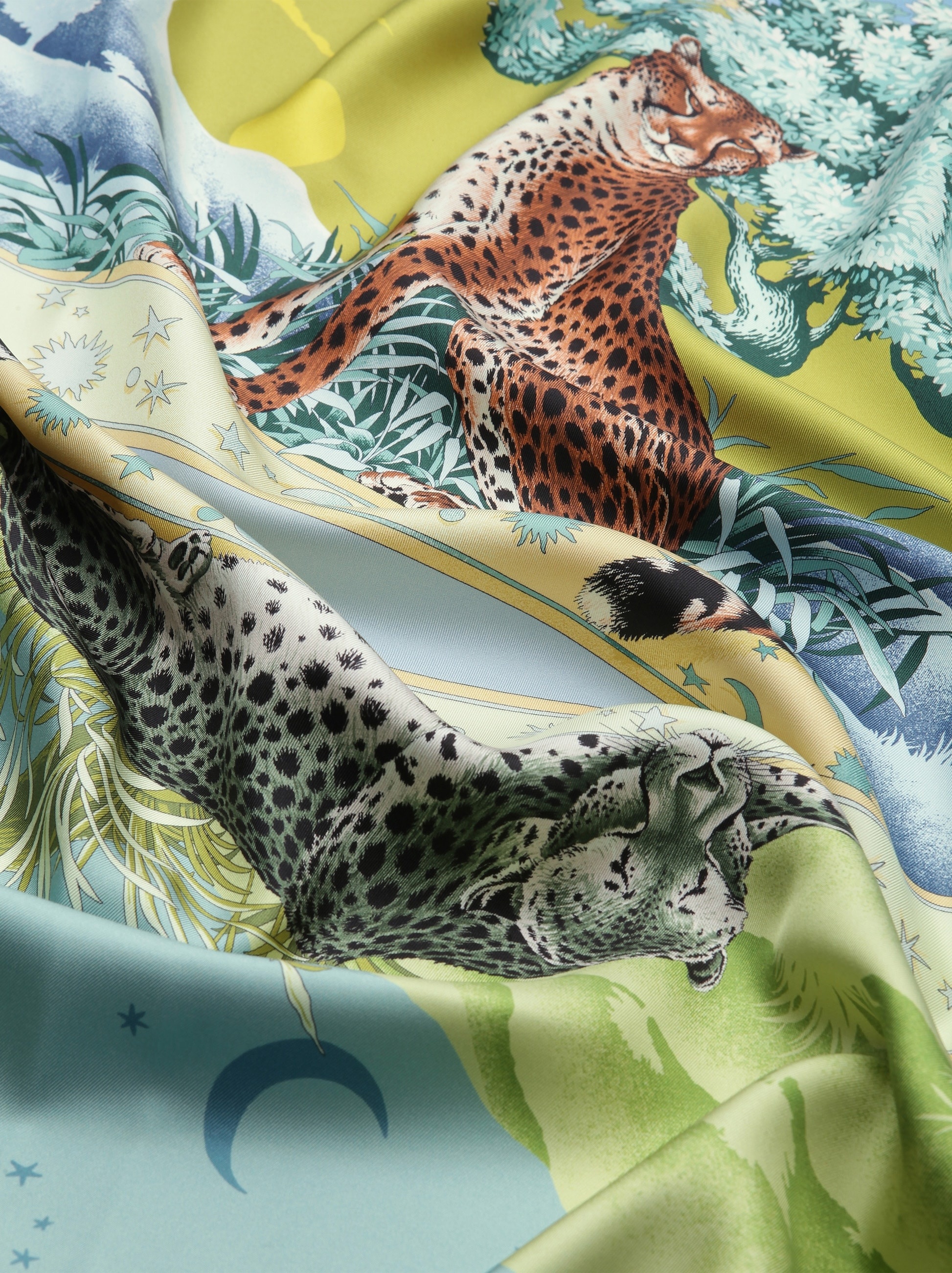Day & Night print silk foulard - 4