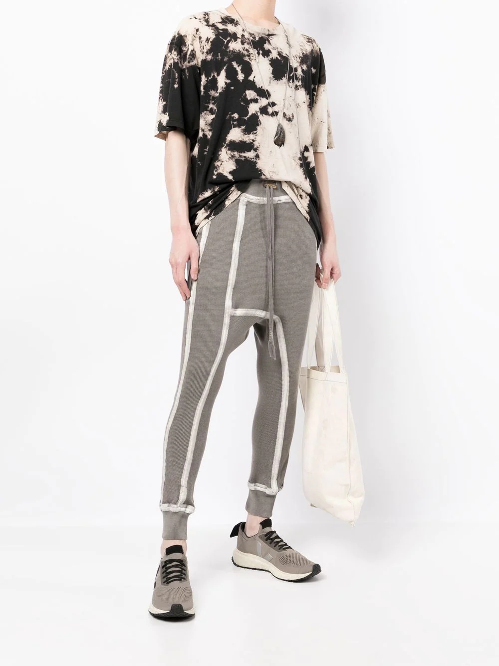 tape-detail drawstring track pants - 2