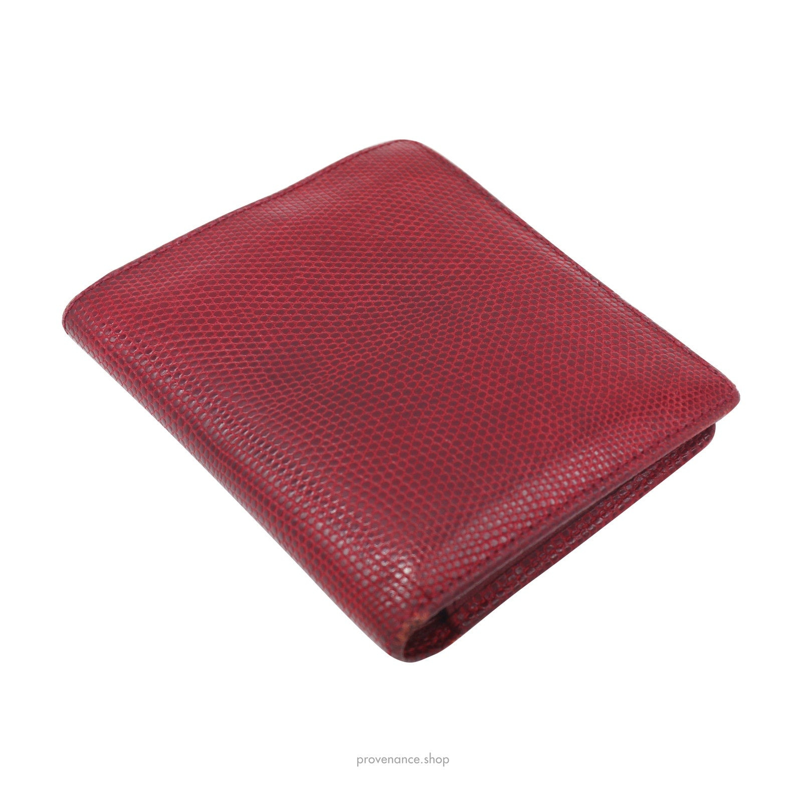 Louis Vuitton Tall Bifold Wallet - Rubis Lizard Leather - 4