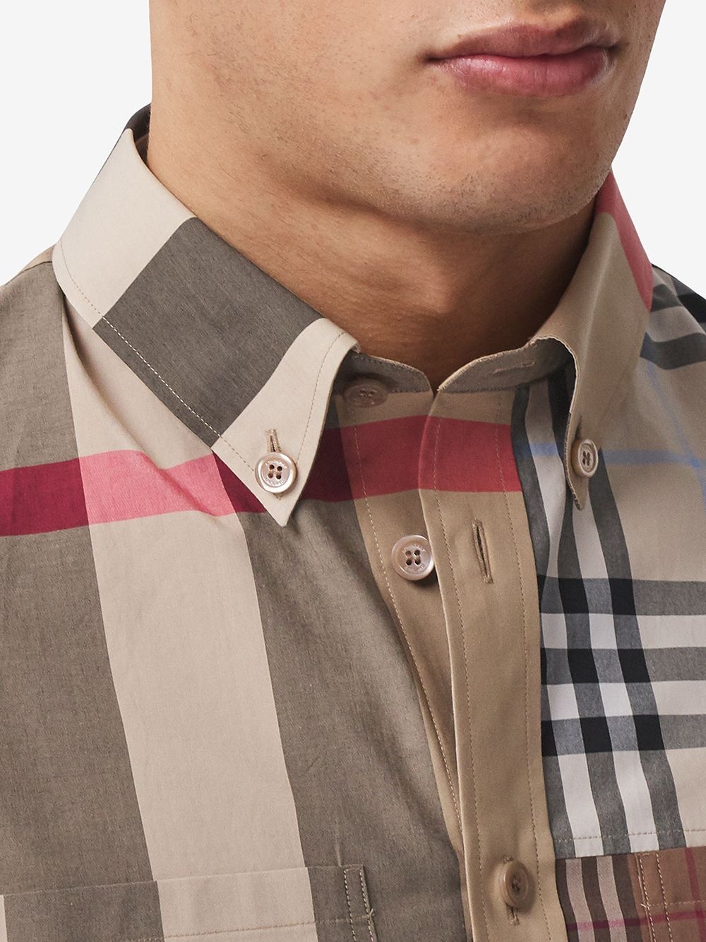 Contrast Check button-down shirt - 5