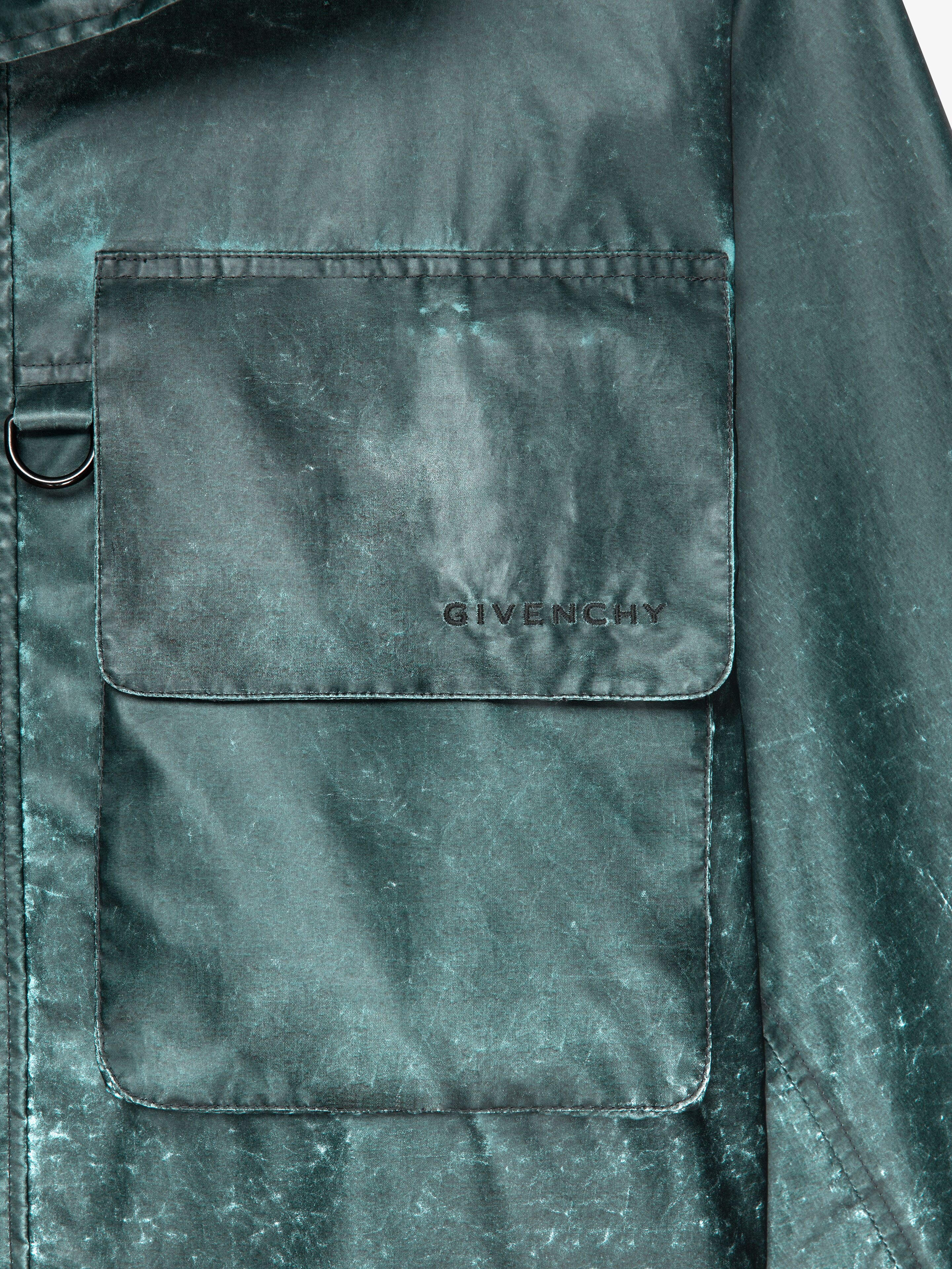CROPPED PARKA IN REFLECTIVE TECHNICAL FABRIC - 7