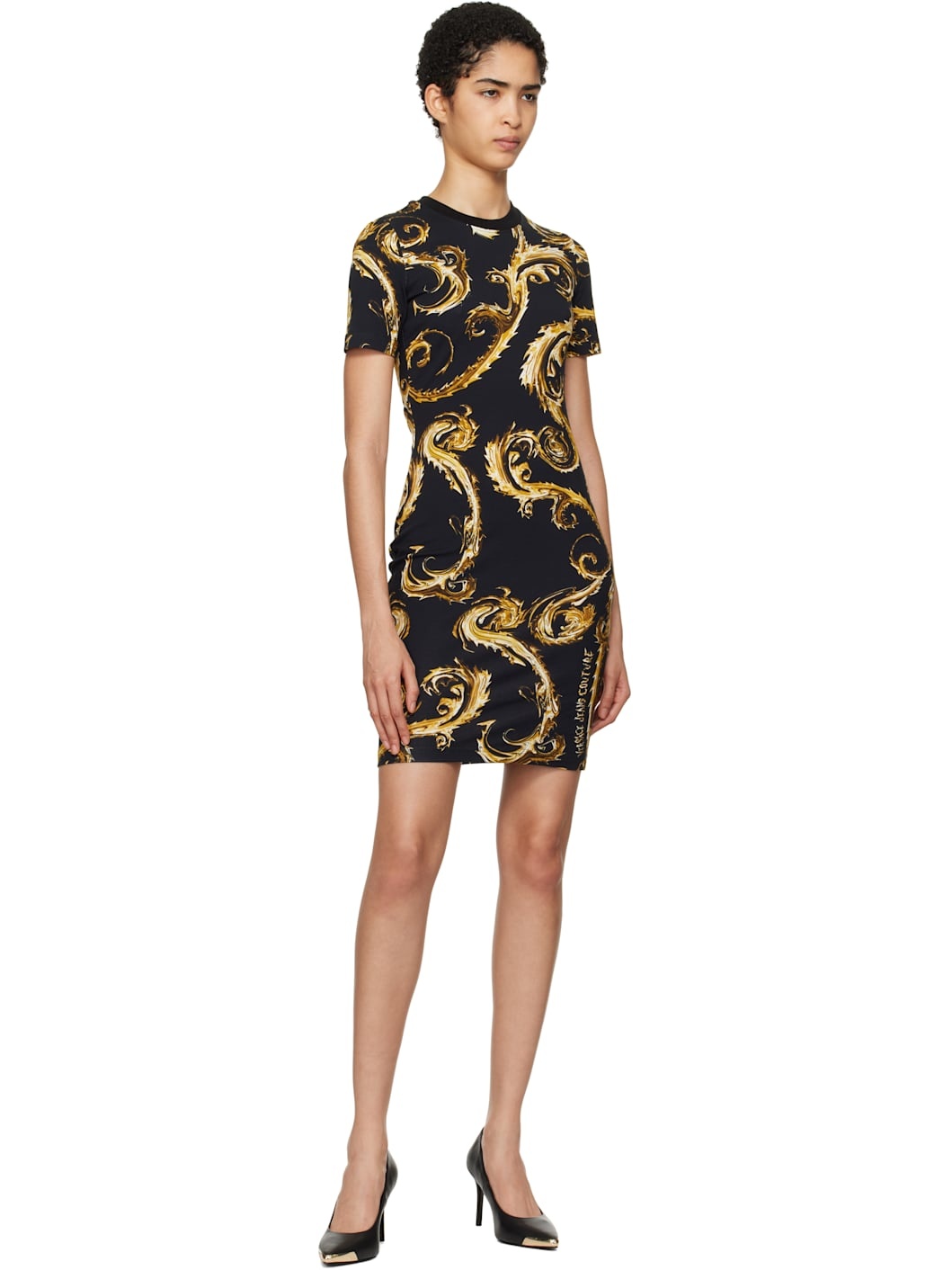 Black Chromo Couture T-Shirt Minidress - 4