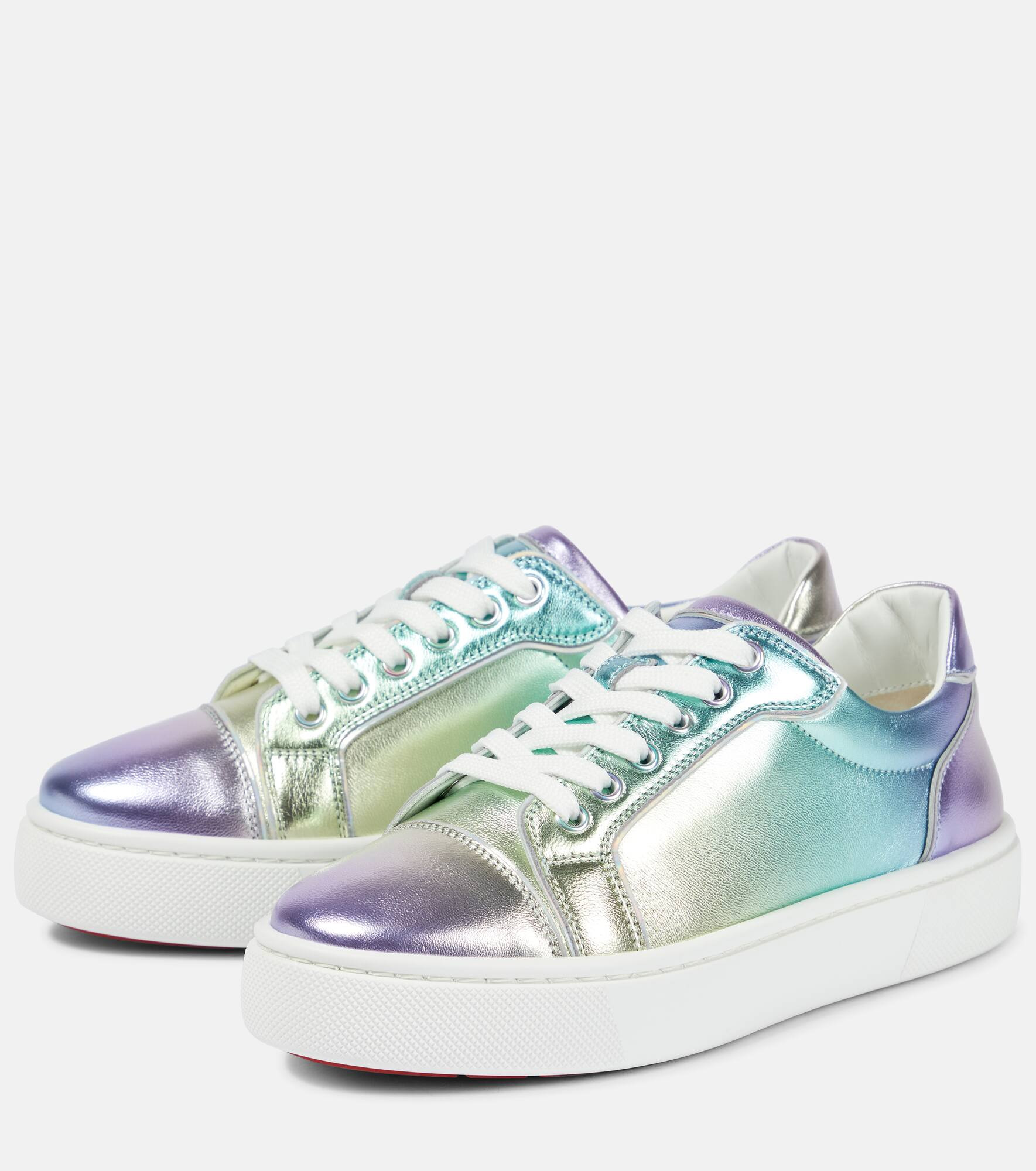 Vieirissima metallic leather sneakers - 5