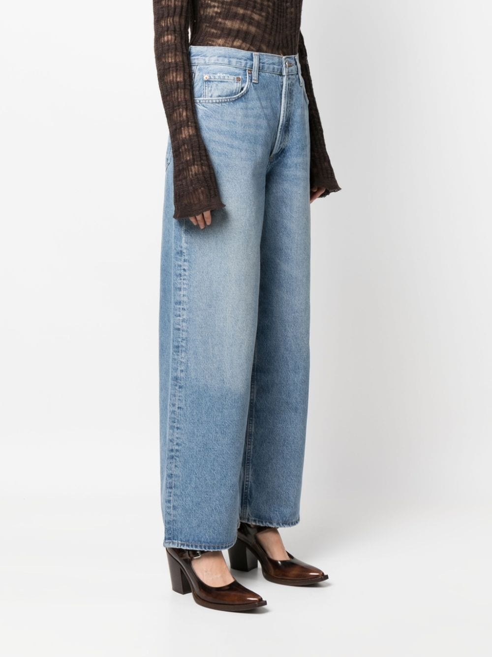 high-rise straight-leg jeans - 3