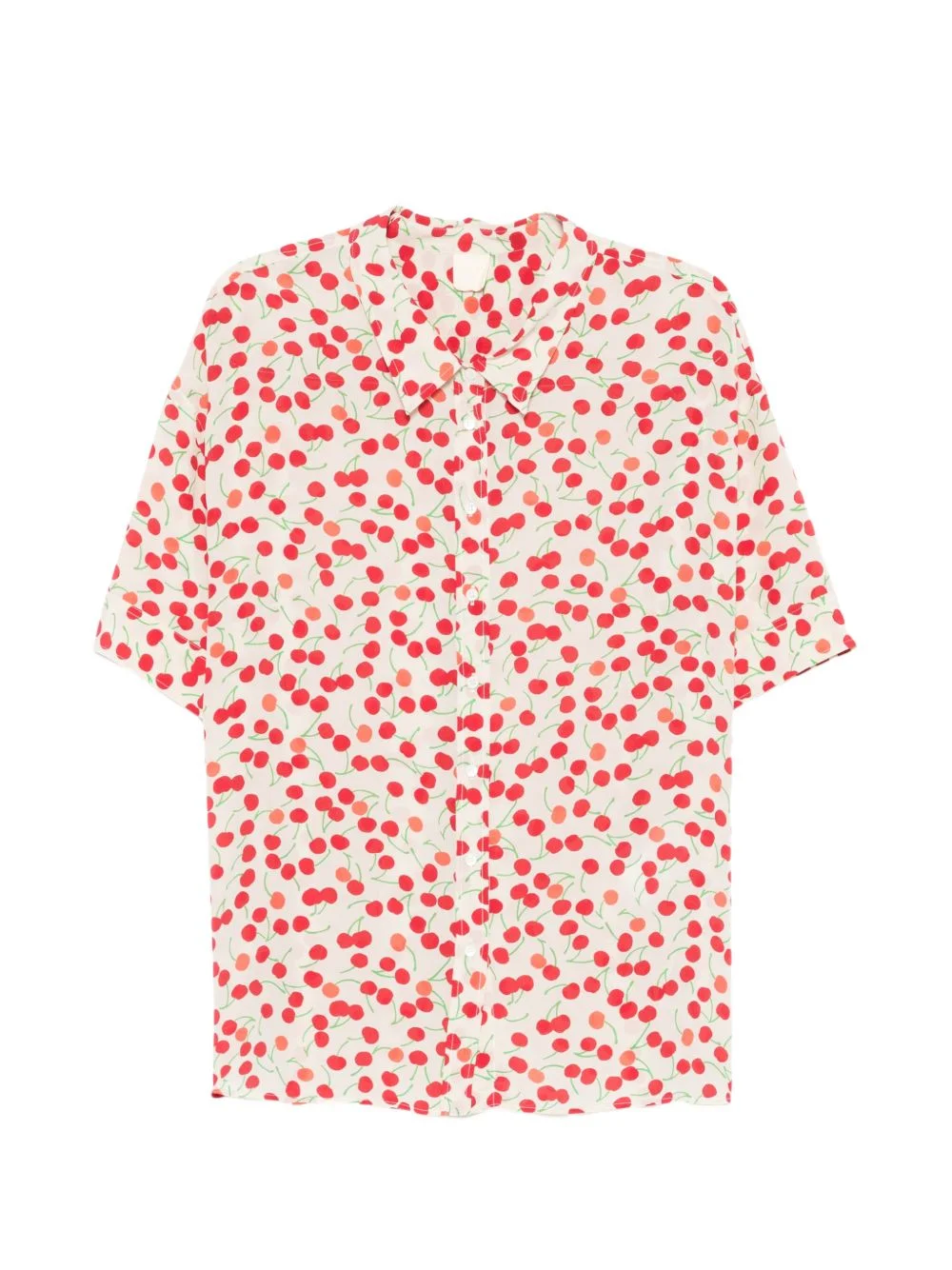 cherry-print blouse - 1