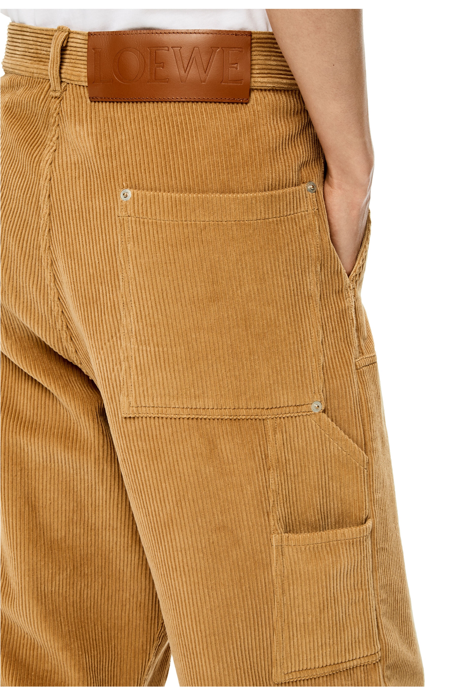 Corduroy patch trousers in cotton - 5