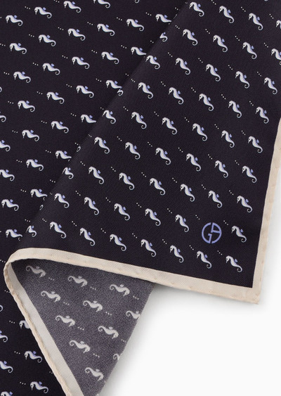 GIORGIO ARMANI ASV printed silk pocket square outlook