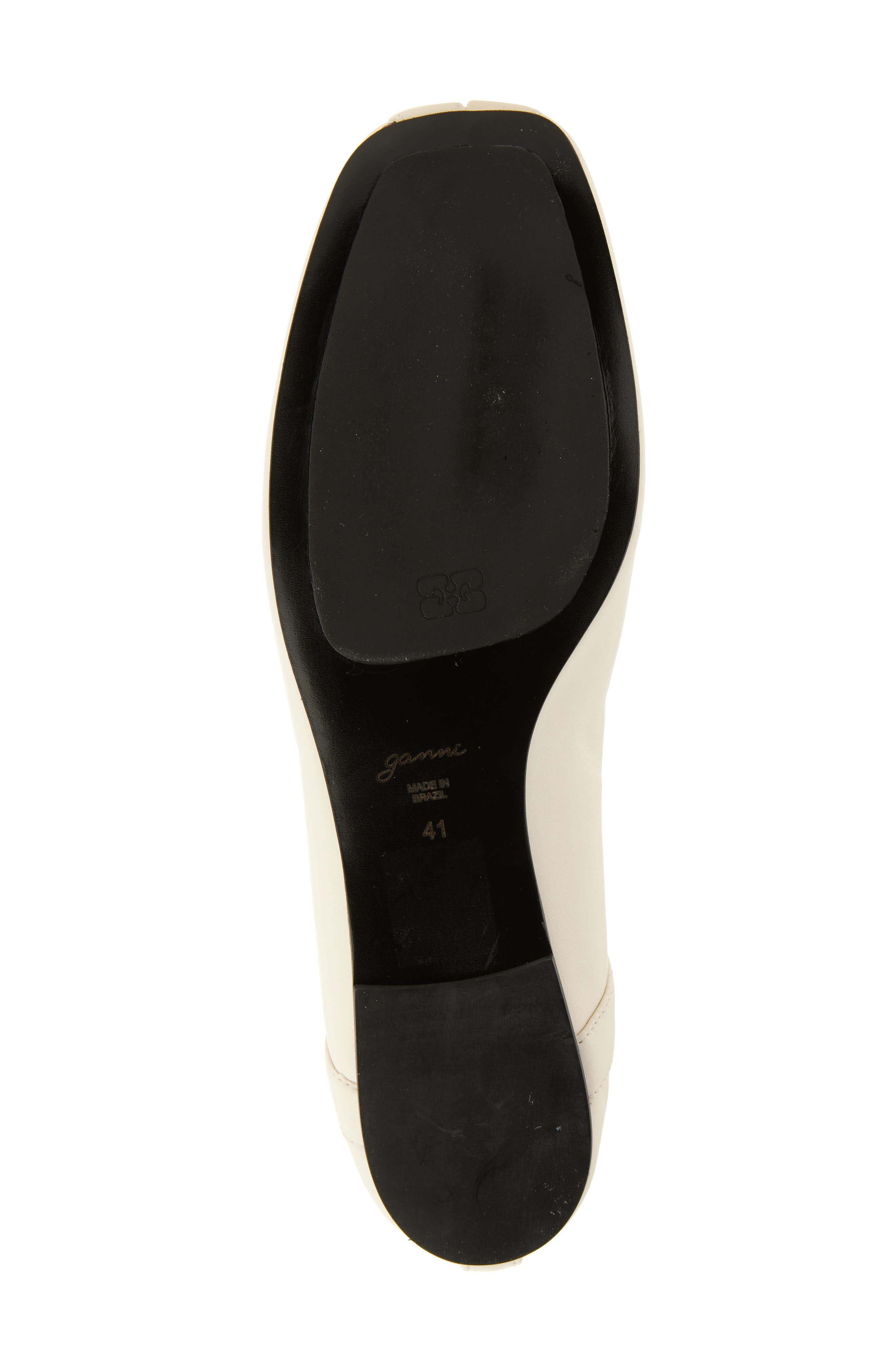 Ganni Ghillie Ballerina Flat in Egret at Nordstrom - 6