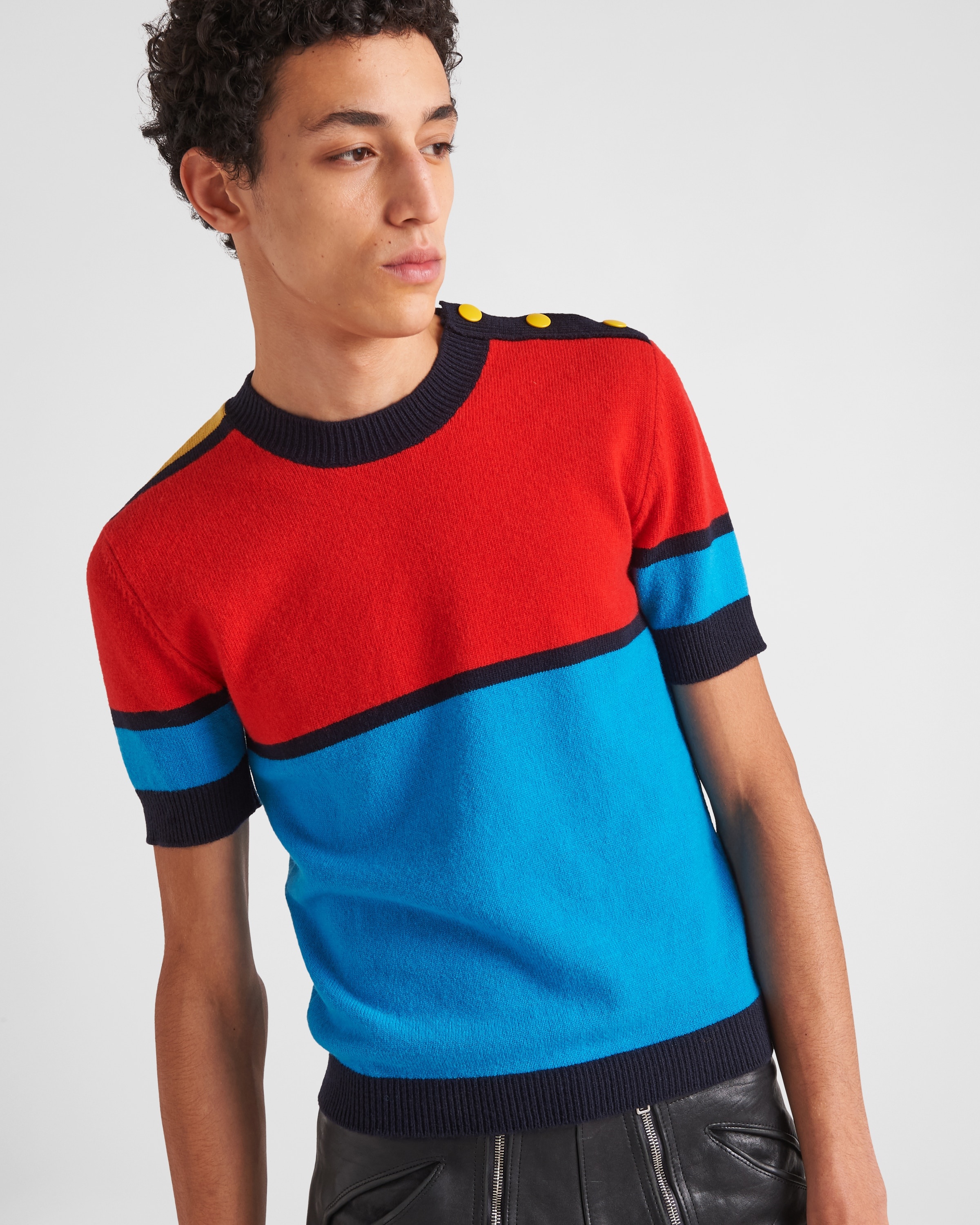 Short-sleeved lambswool sweater - 3