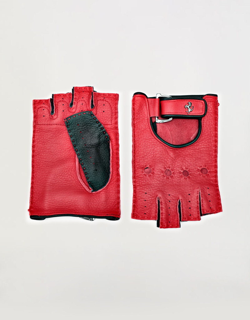Leather driving gloves with Prancing Horse detail 6