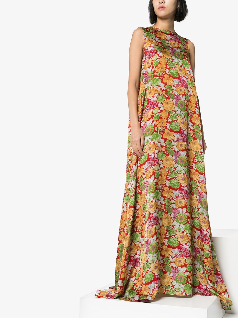 floral print maxi dress - 3