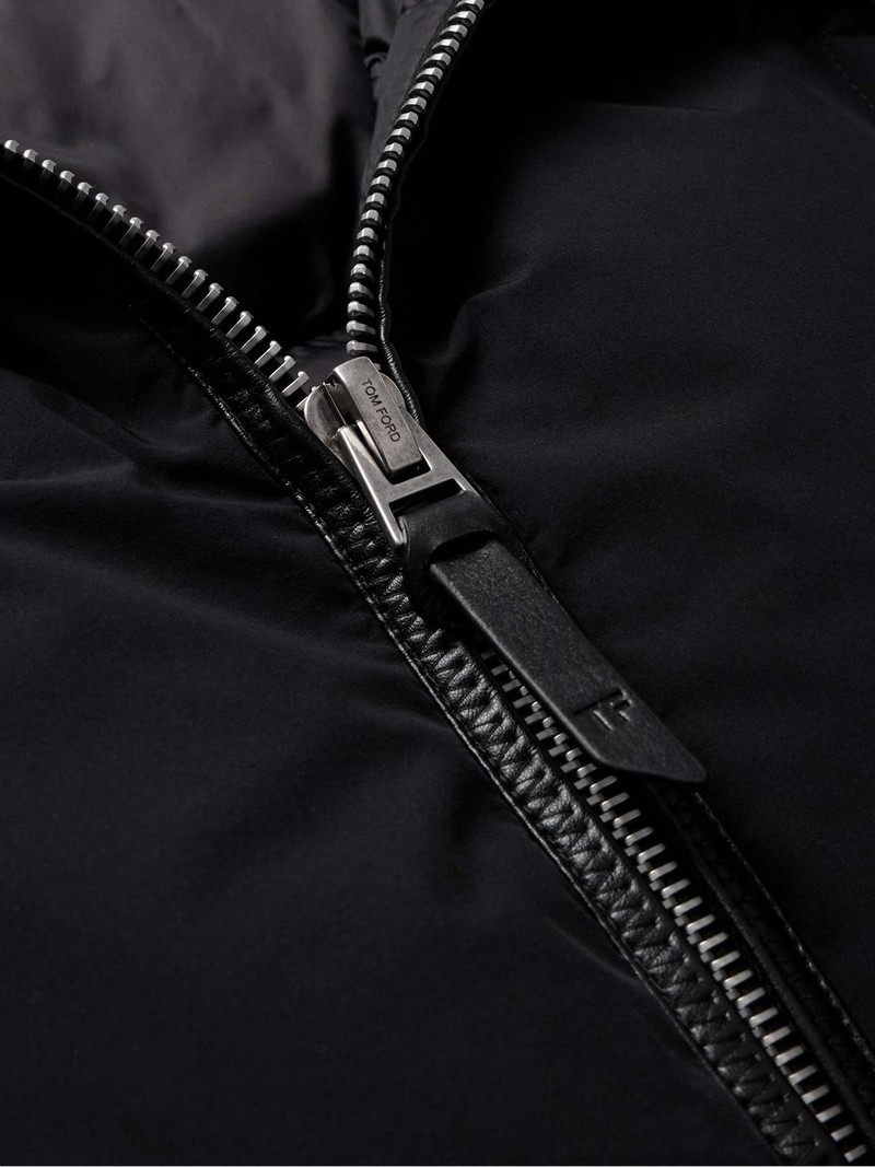 Leather-Trimmed Quilted Shell Gilet 5