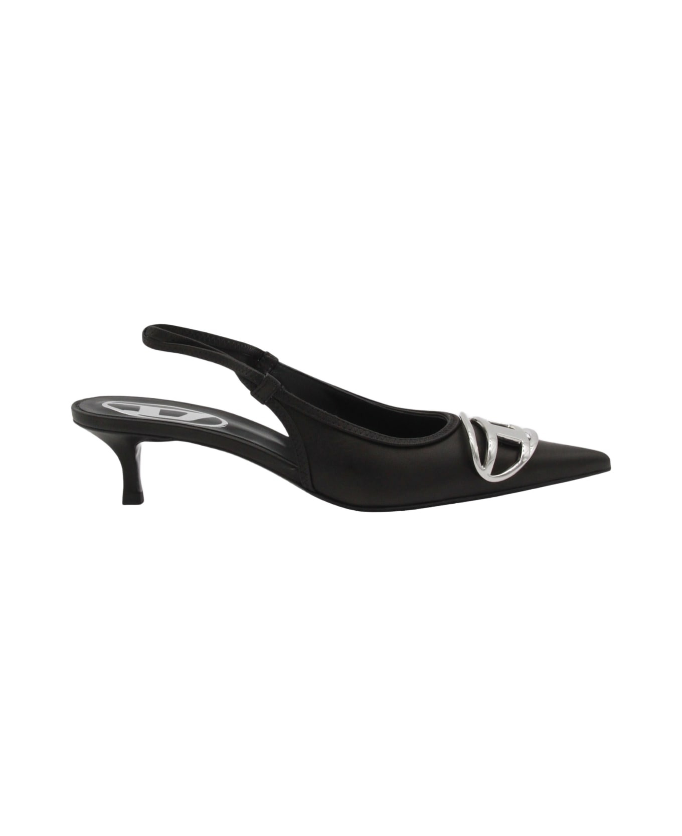Black Leather D Venus Pumps - 1