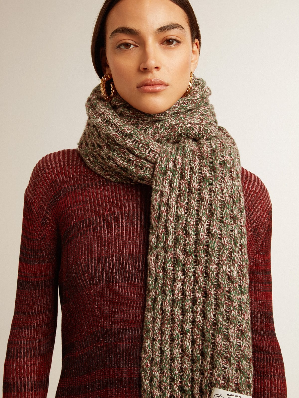 Multicolored wool scarf - 3