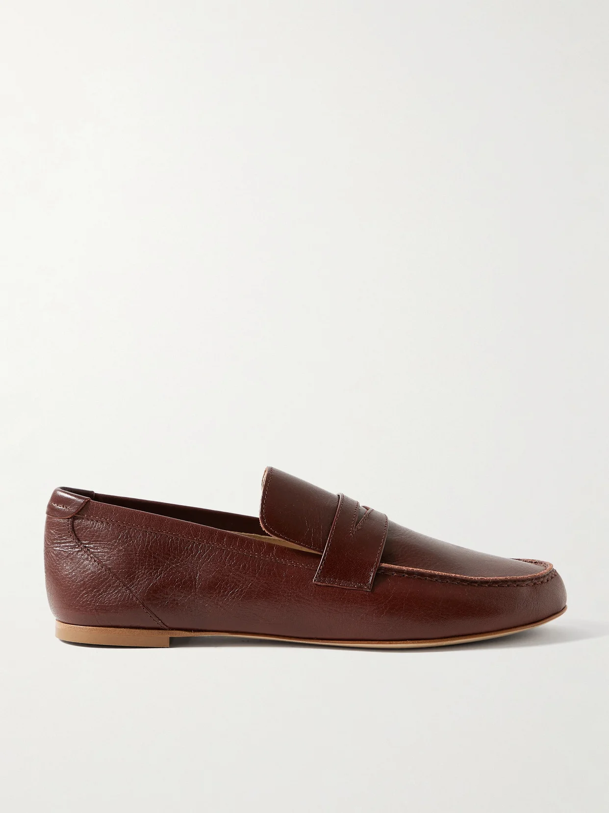 Crinkled-leather Loafers - 1