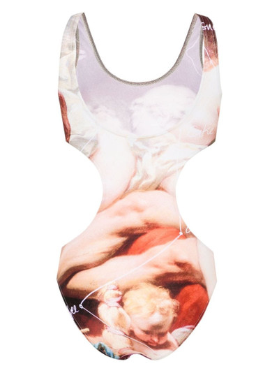 Vivienne Westwood graphic-print cut-out swimsuit outlook