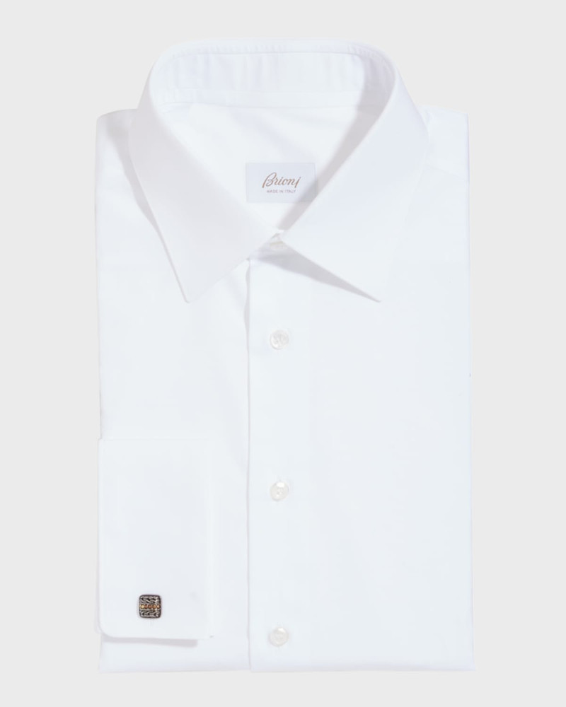 Brioni Wardrobe Essential French-Cuff Dress Shirt outlook