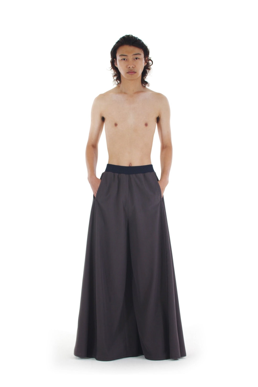 WIDE PANTS / dark grey - 2