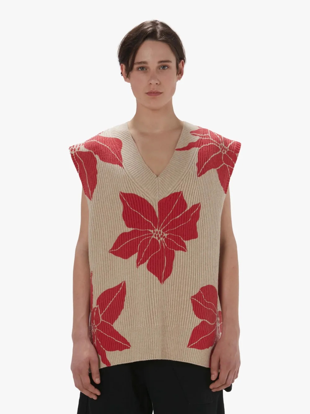 PRINTED V-NECK VEST - 2