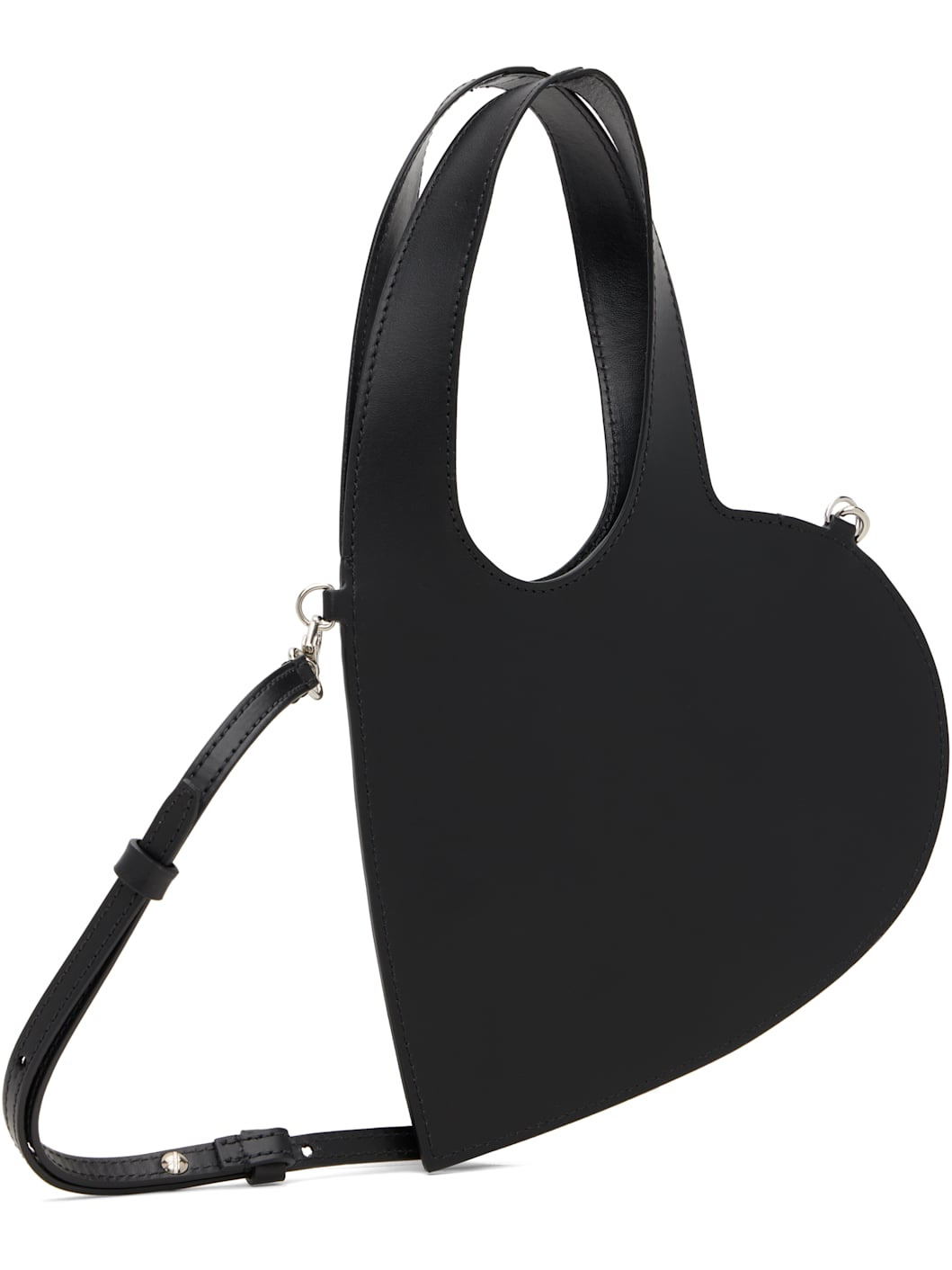 Black Mini Heart Tote Bag - 3