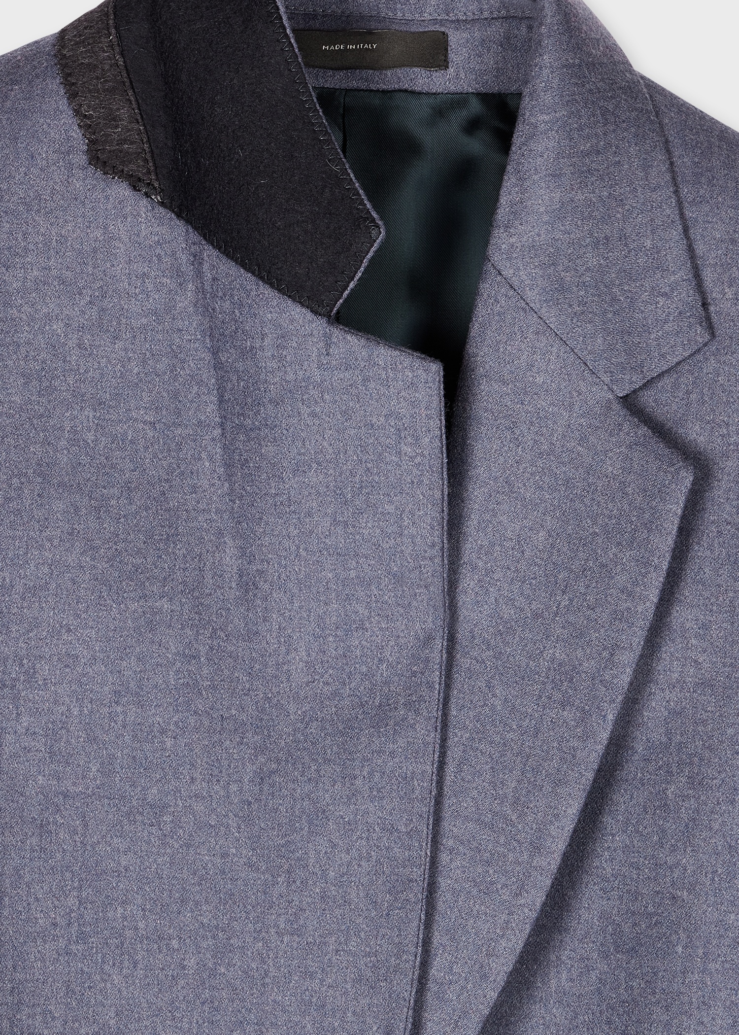 Women's Lavender Wool-Cashmere Flannel Two-Button Blazer - 2