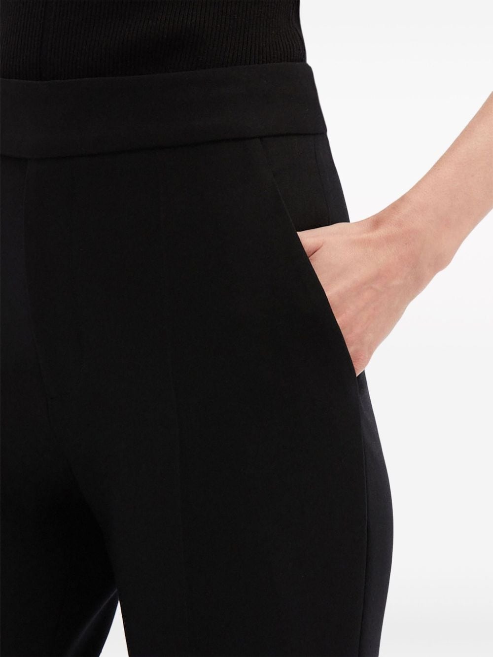 high-waisted flared trousers - 5