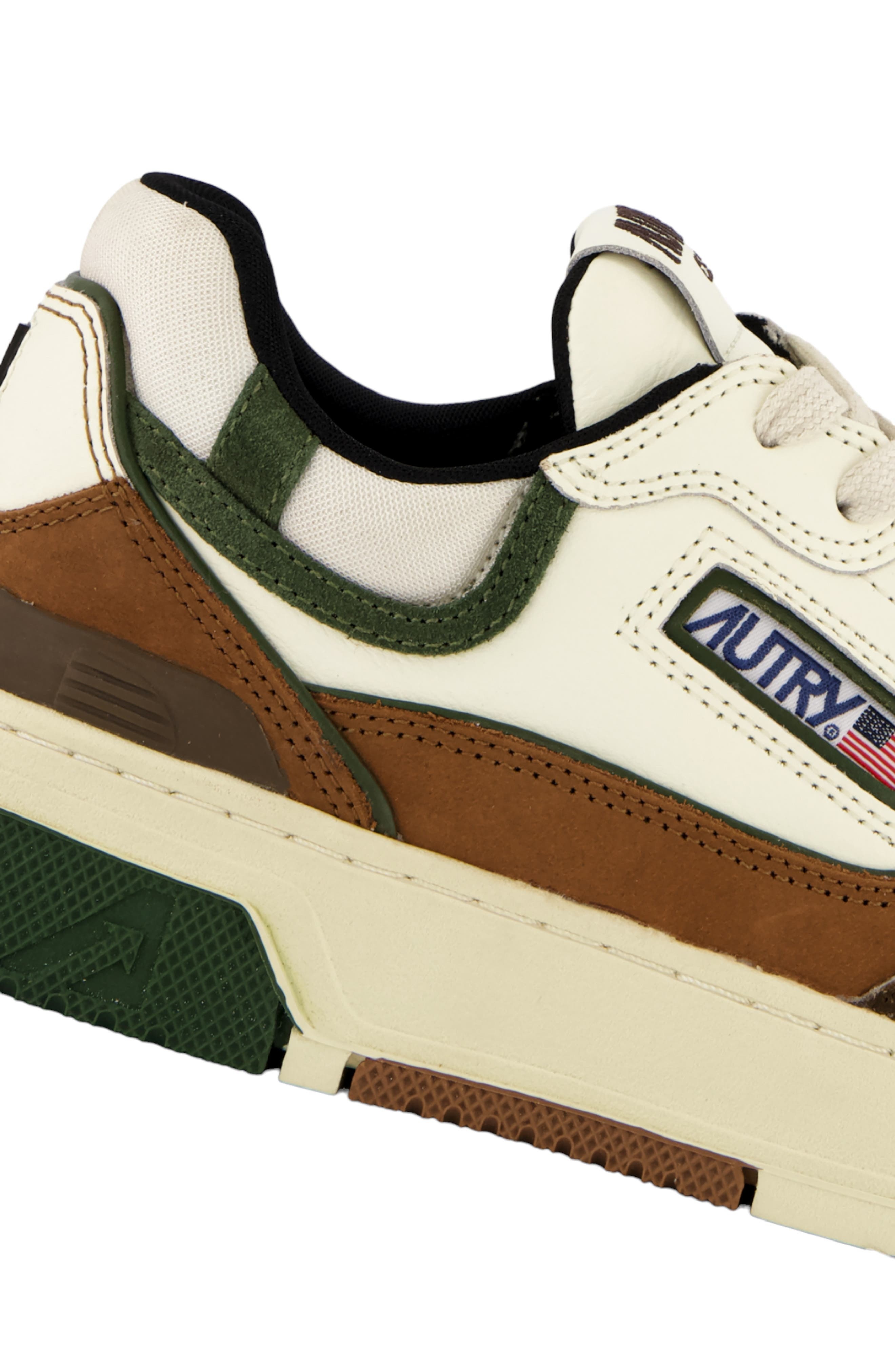 AUTRY CLC Low Sneaker in Brown/Green at Nordstrom - 6