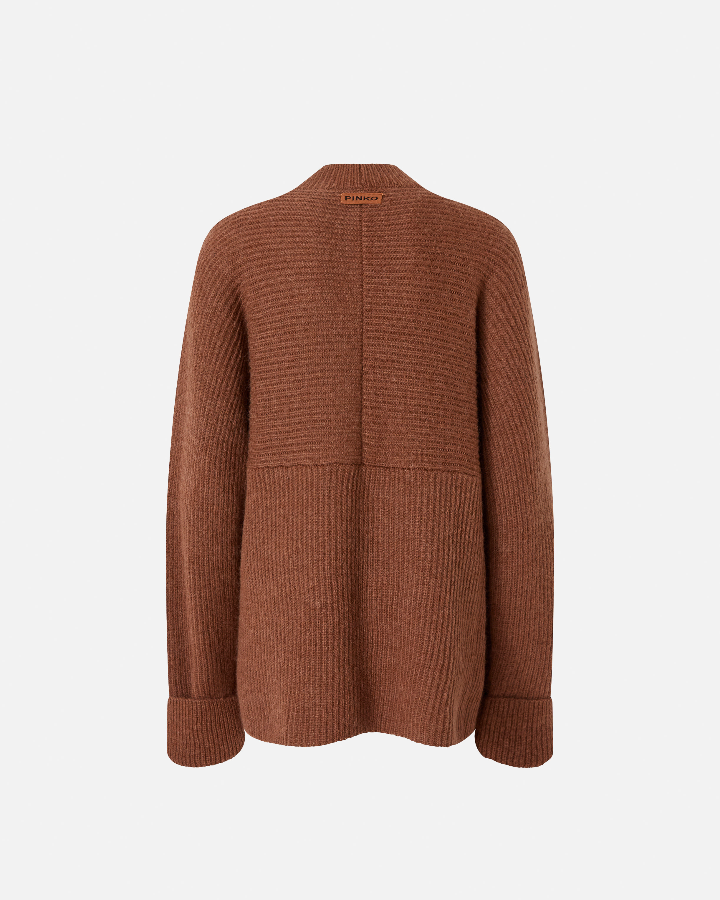 RIBBED SWEATER WITH STAND-UP NECK - 6