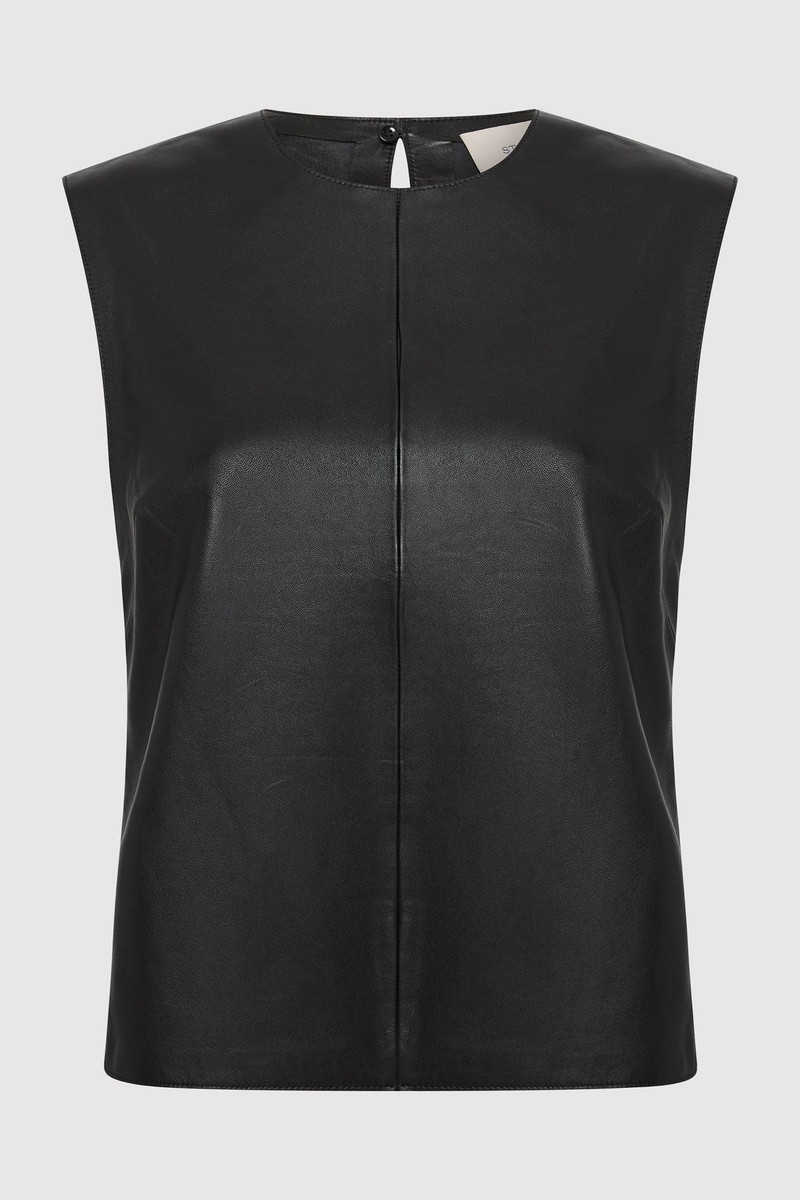 Leather Top - Black 1