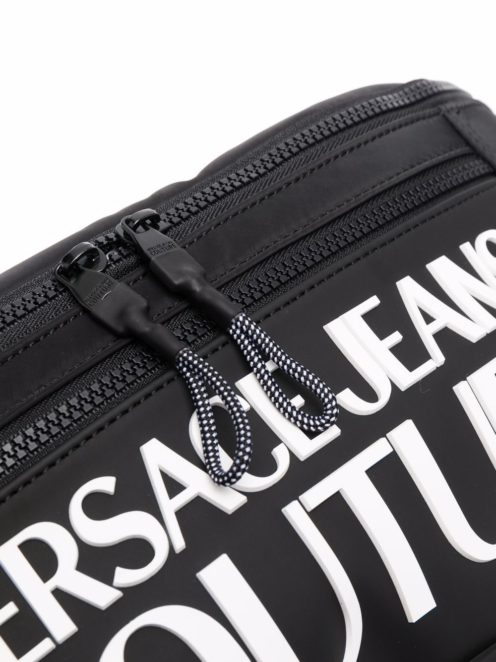 logo-print faux-leather belt bag - 4