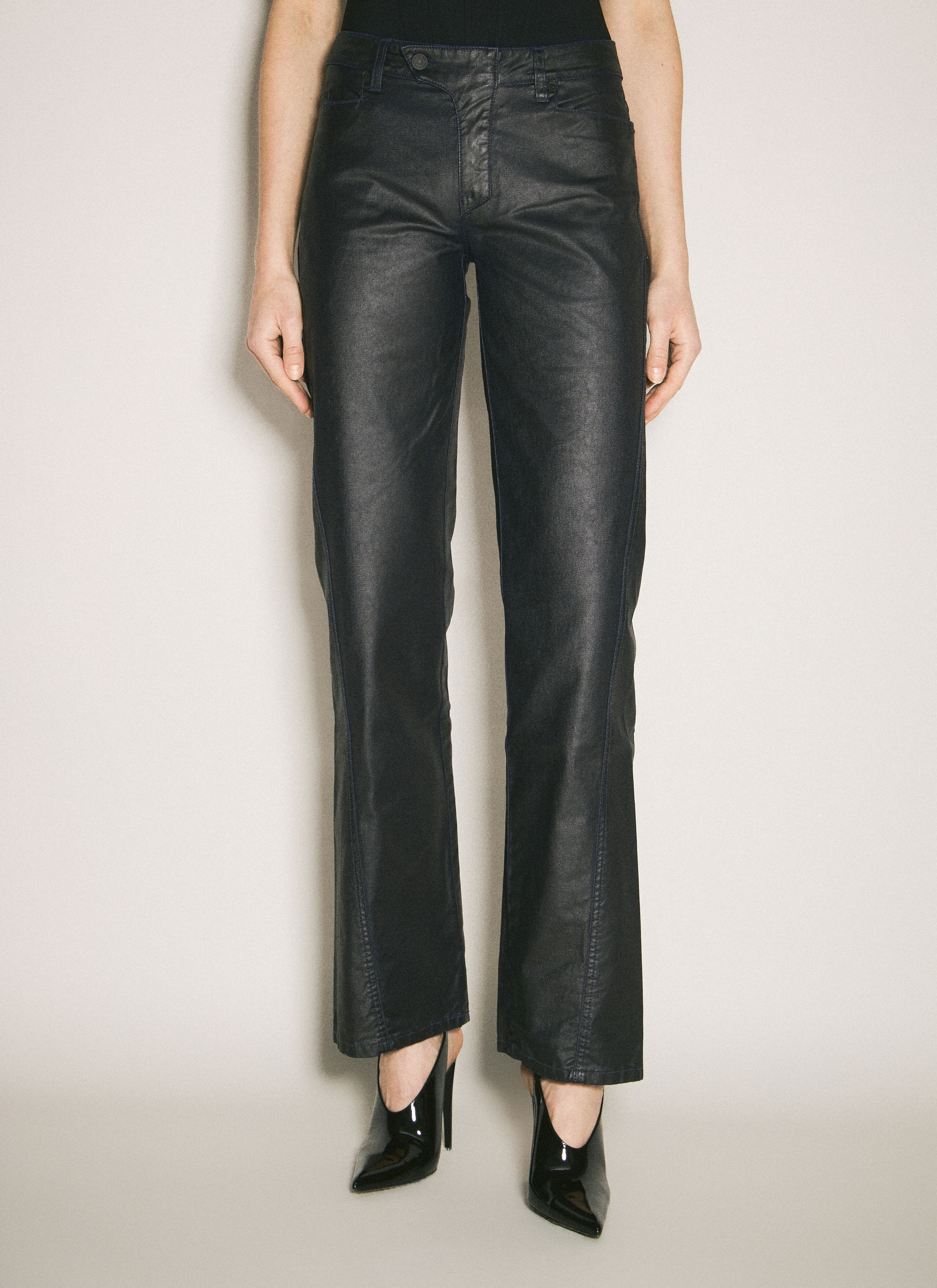 Waxed Straight Leg Pants - 1