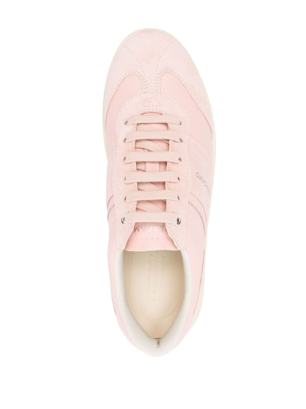 debossed-logo suede-leather trainers - 4