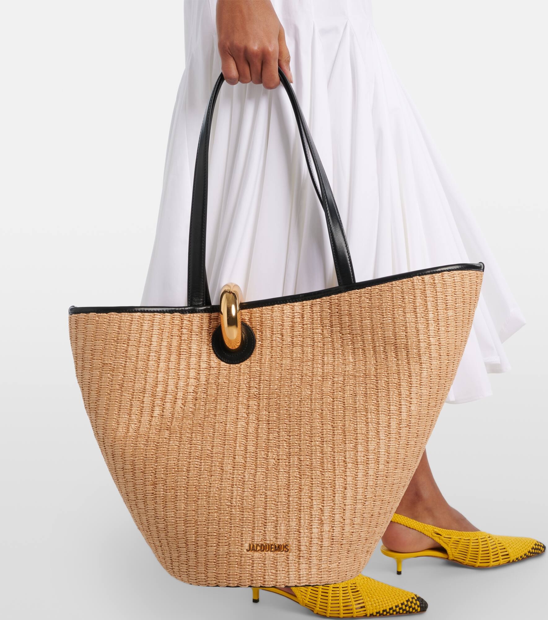 Bambola raffia-effect basket bag - 6