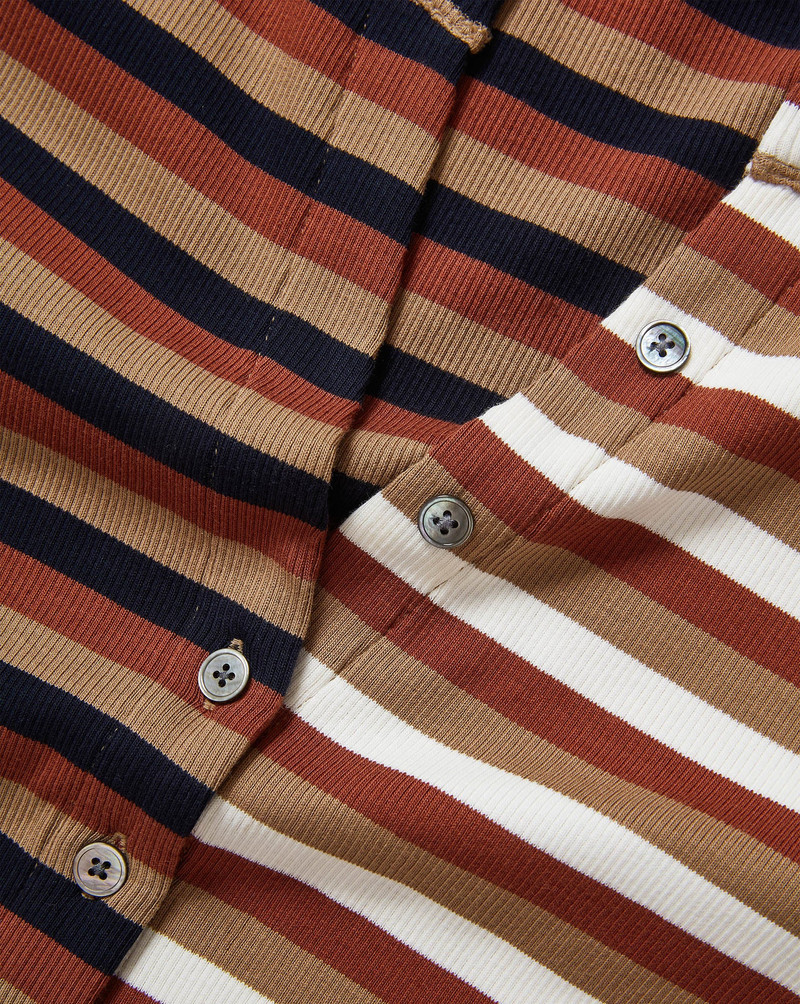 DILIA STRIPED BUTTON-DOWN T-SHIRT 4