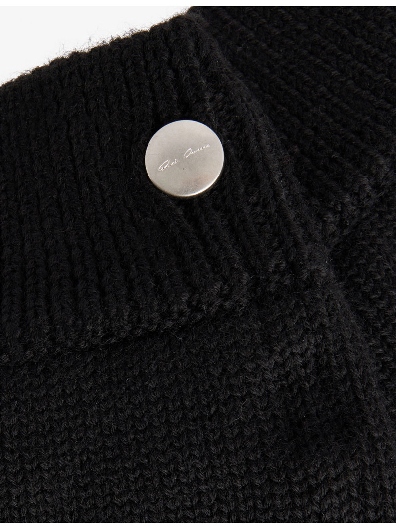 Rick Owens Touchscreen Cut-Out Wool Gloves outlook
